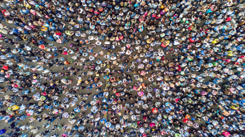 Crowd Aerial View